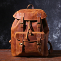 George Durable Classic Leather Knapsack