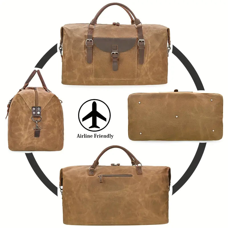 James Leather Weekender Travel Bag