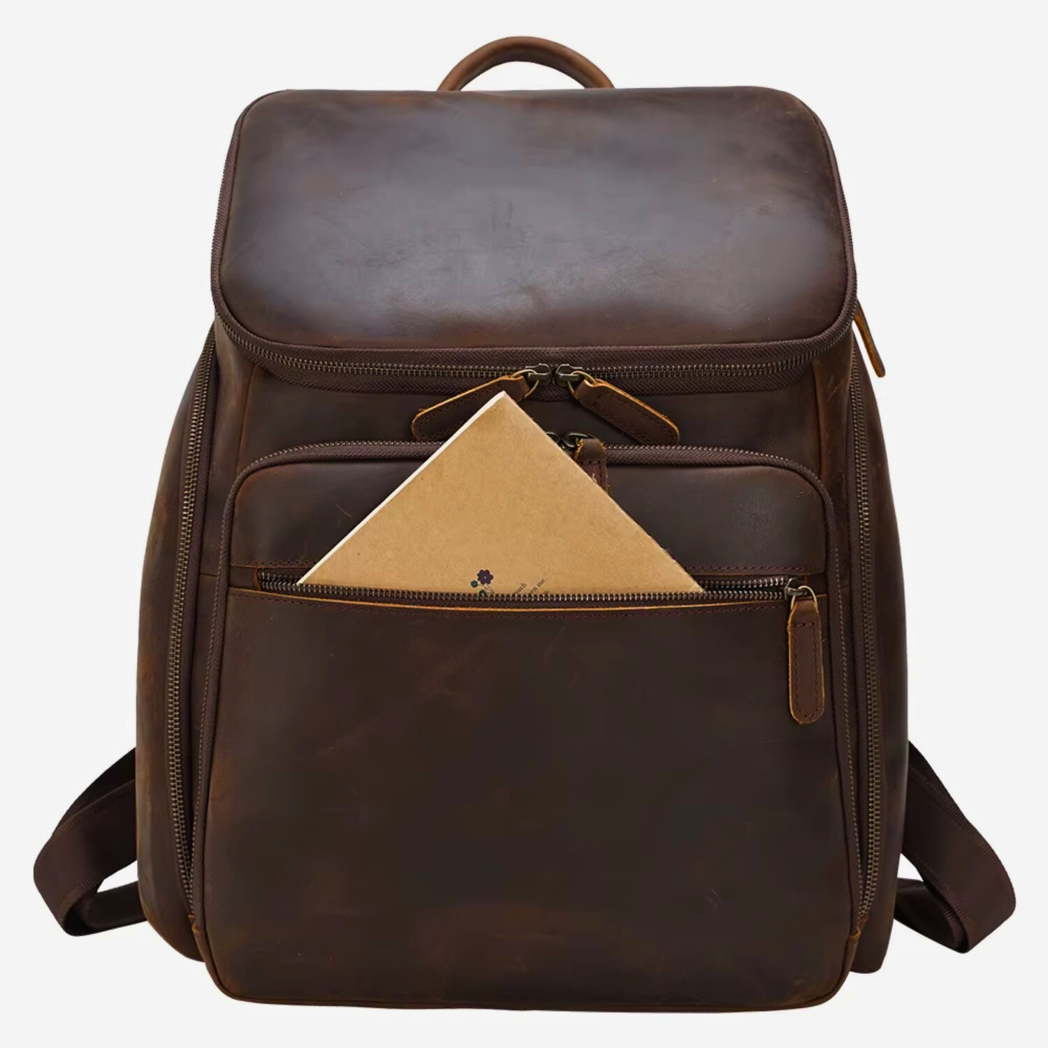Albert Men’s Vintage Leather Laptop Backpack
